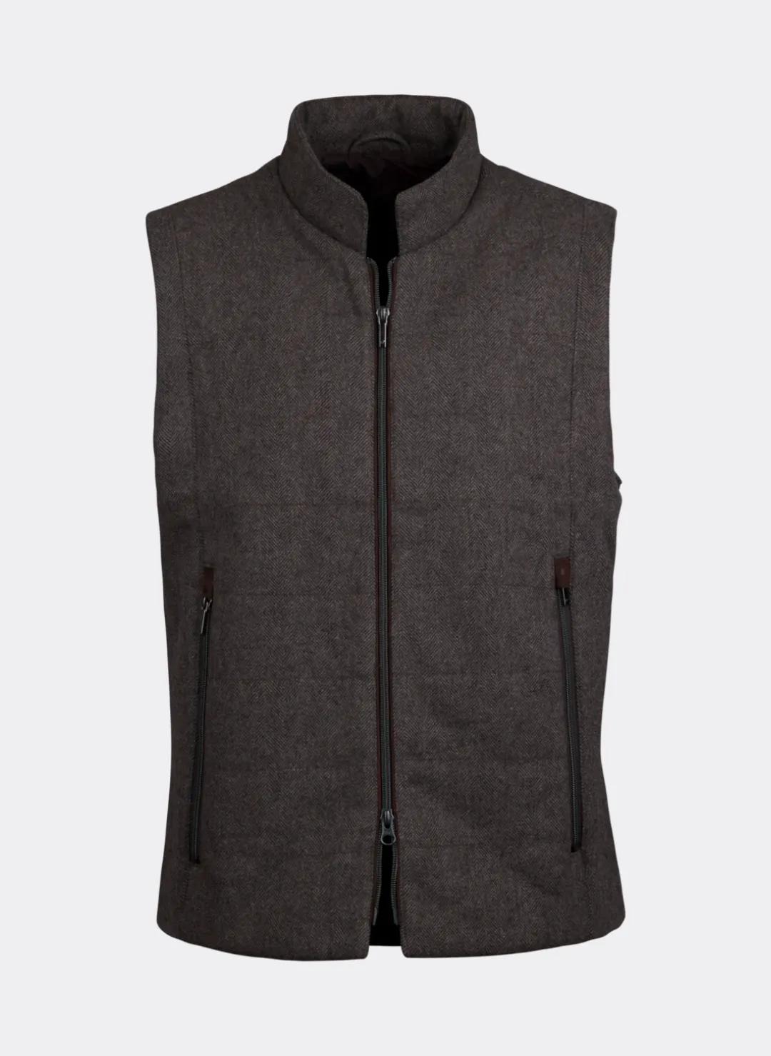 Stenströms Dark brown Quilted Wool Vest