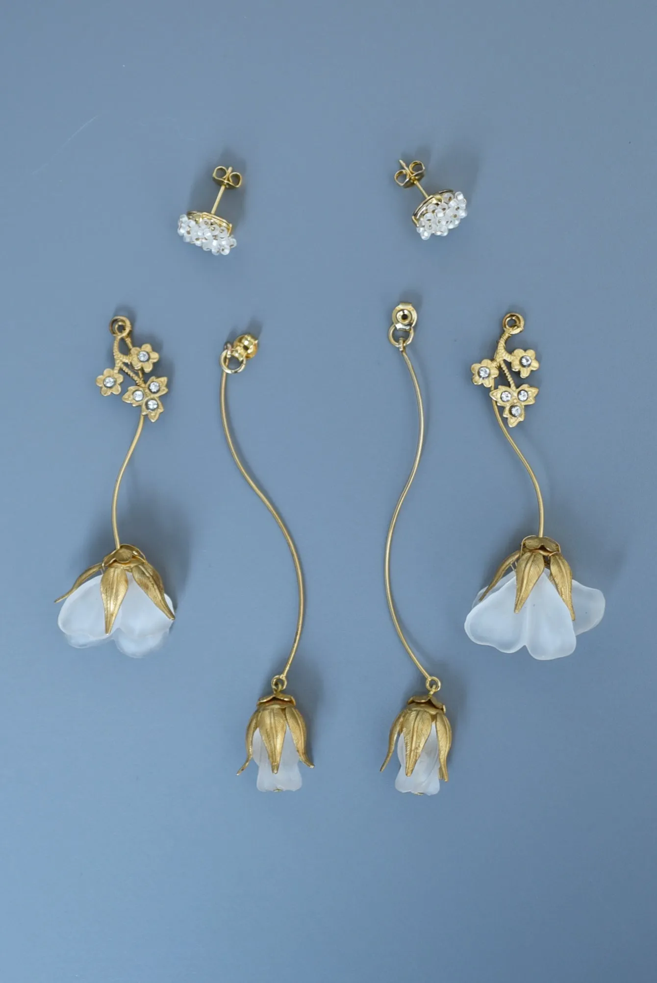 sweet pea bouquet  earring