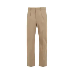 Tapered Chino Trousers in Beige