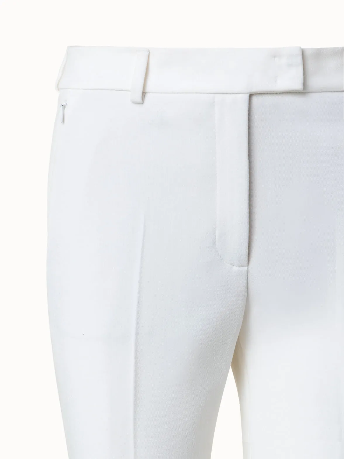 Techno Wool Stretch Gabardine Cropped Pants