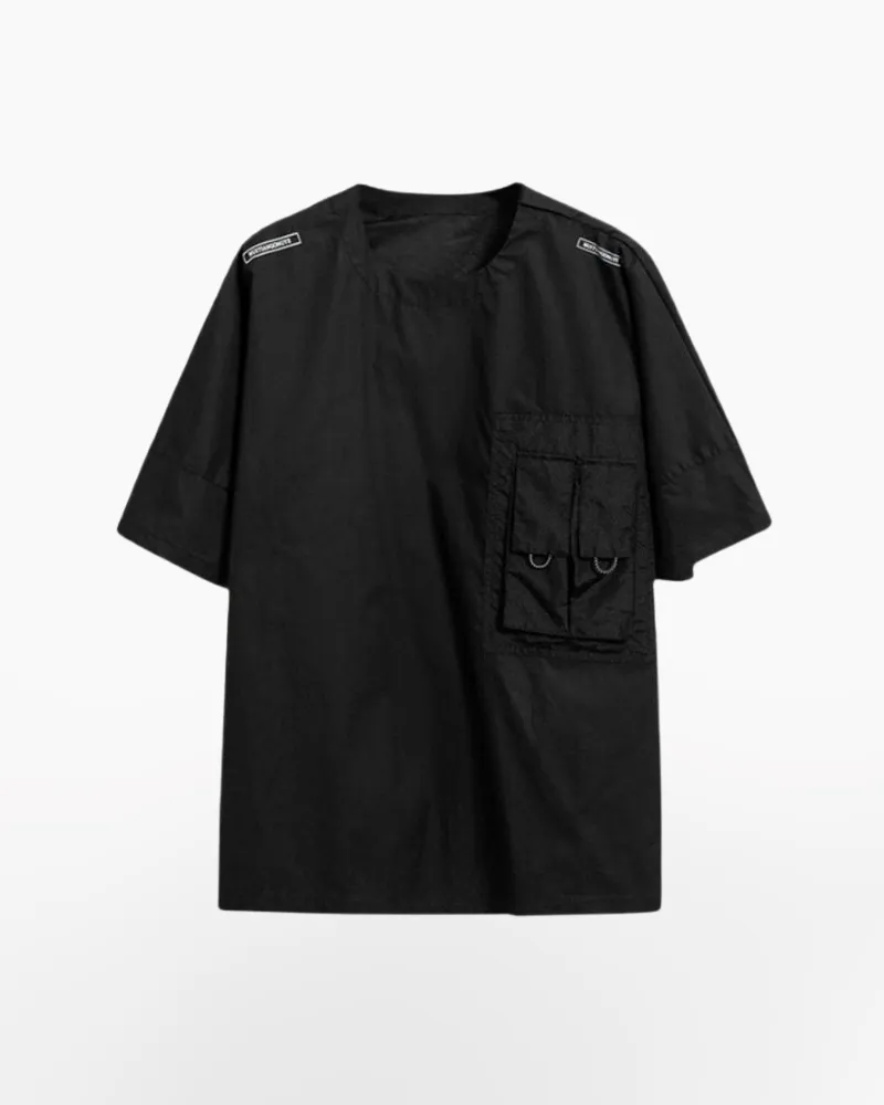 Techwear Black cargo shirt