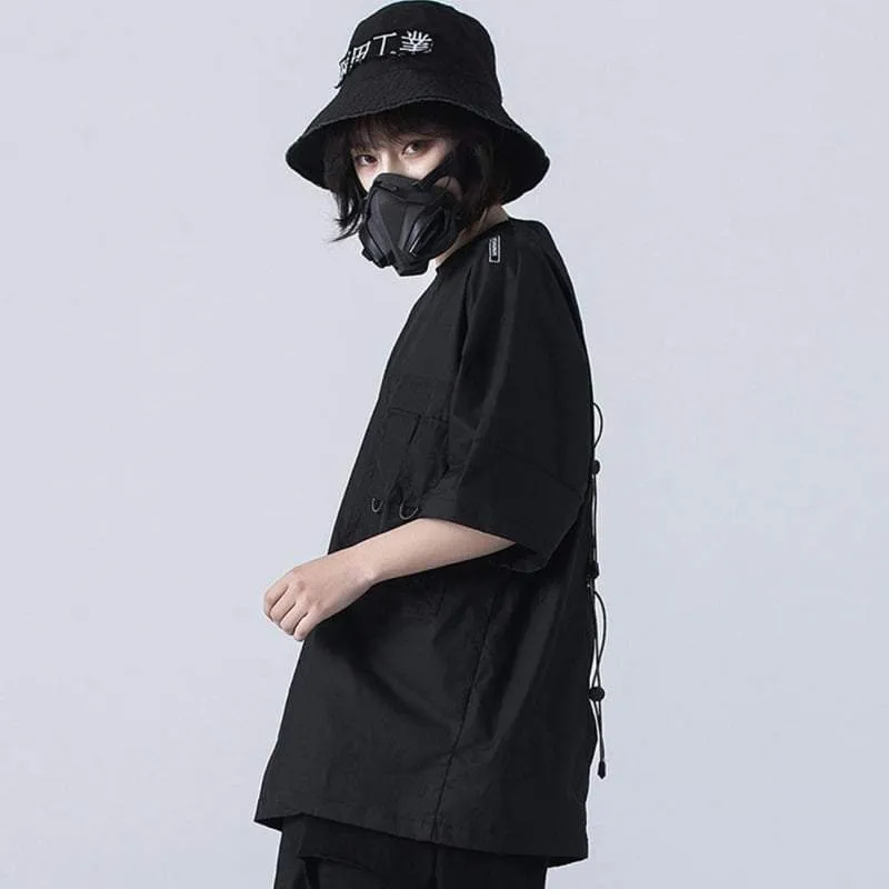 Techwear Black cargo shirt