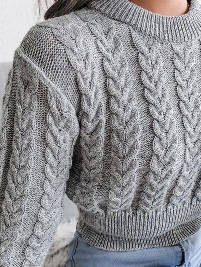 TEEK - Cable-Knit Mid Fit Sweater