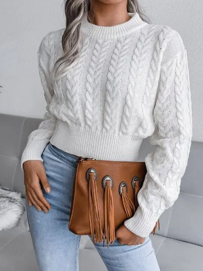 TEEK - Cable-Knit Mid Fit Sweater