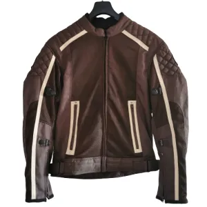 Textile Motorcycle Jacket Brown Cruiser SMALL