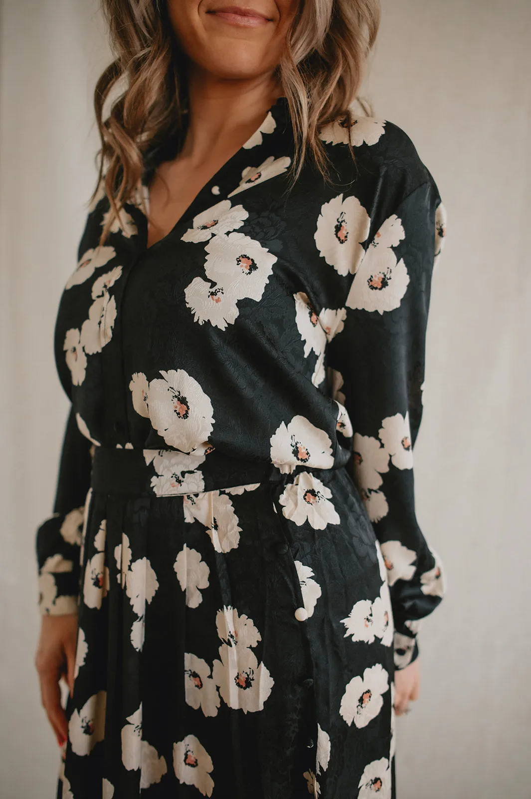 The Chihiro Japanese Satin Floral Shirt