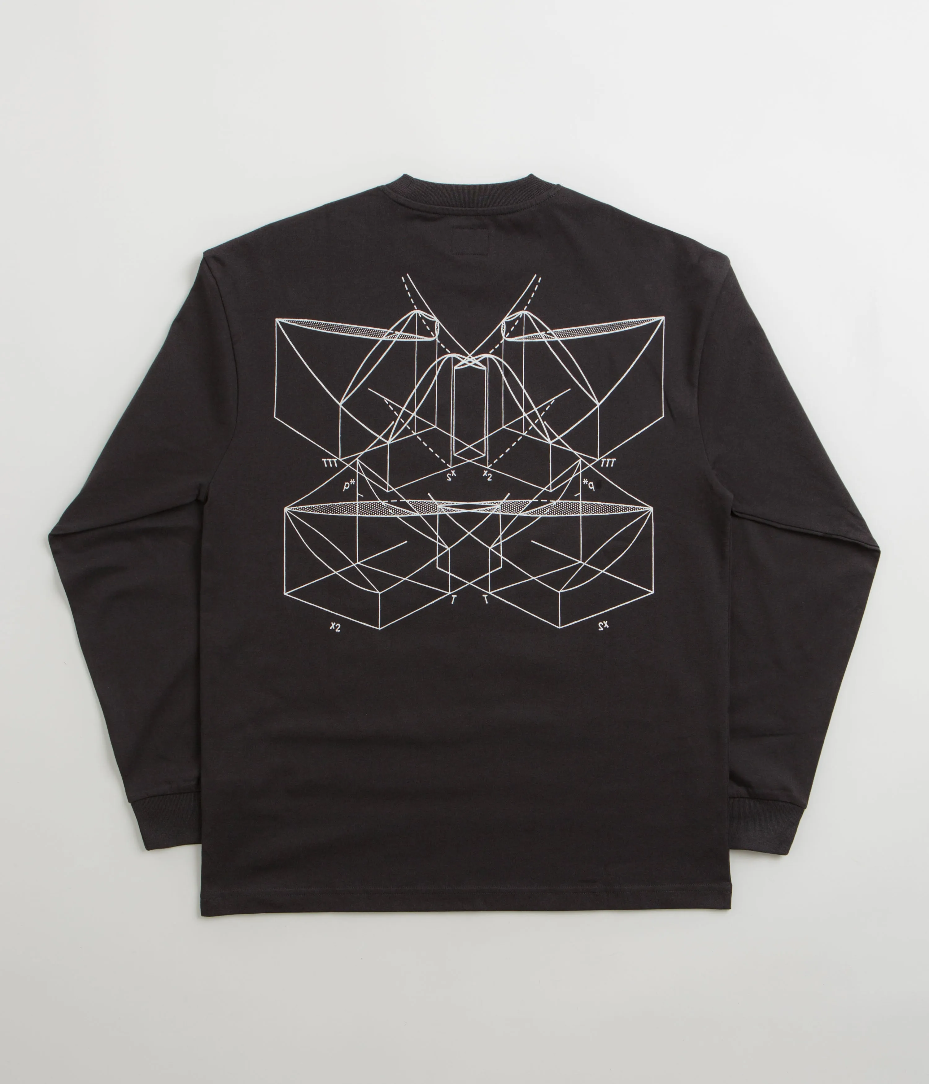 The Trilogy Tapes Graph Long Sleeve T-Shirt - Black