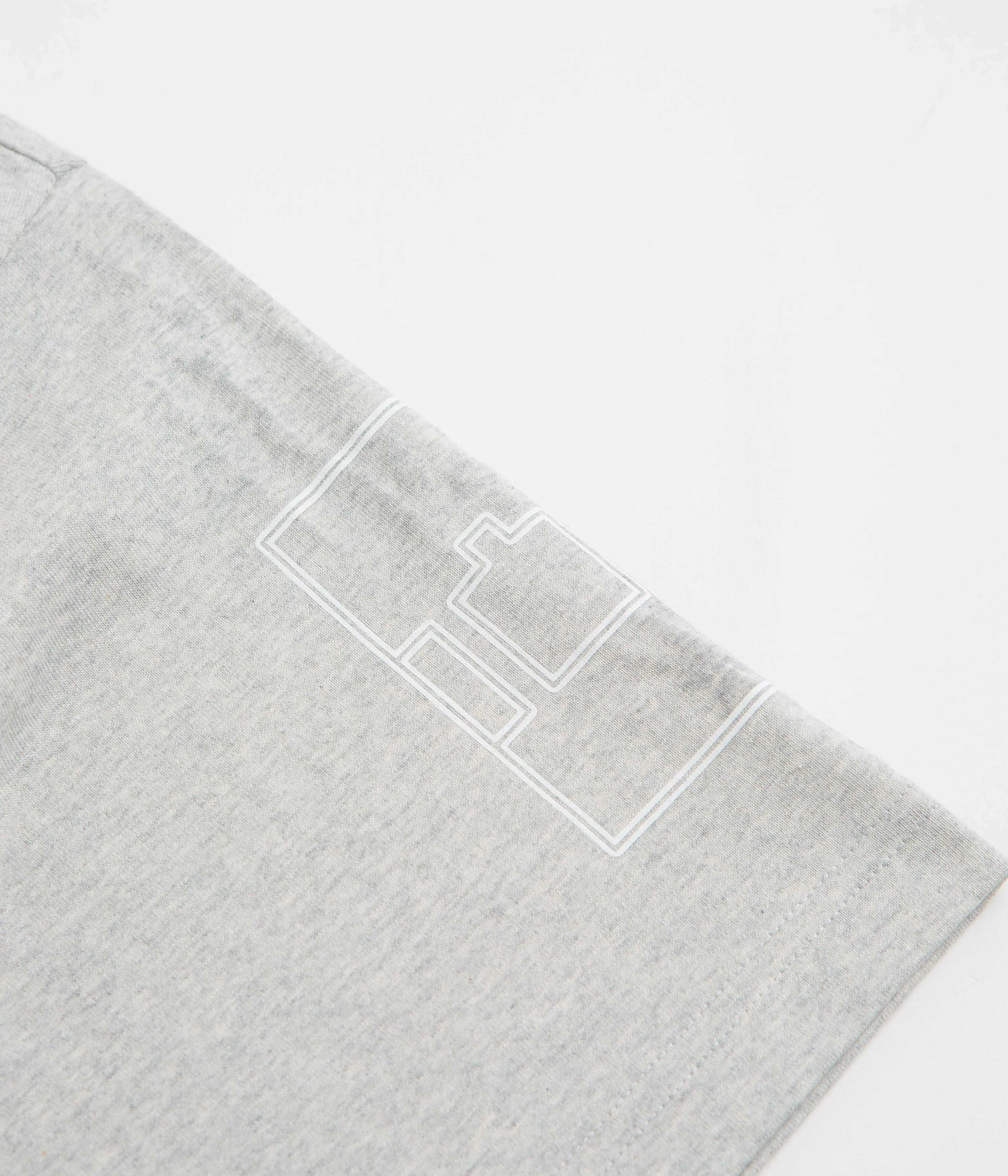 The Trilogy Tapes Logo Outline T-Shirt - Grey Marl