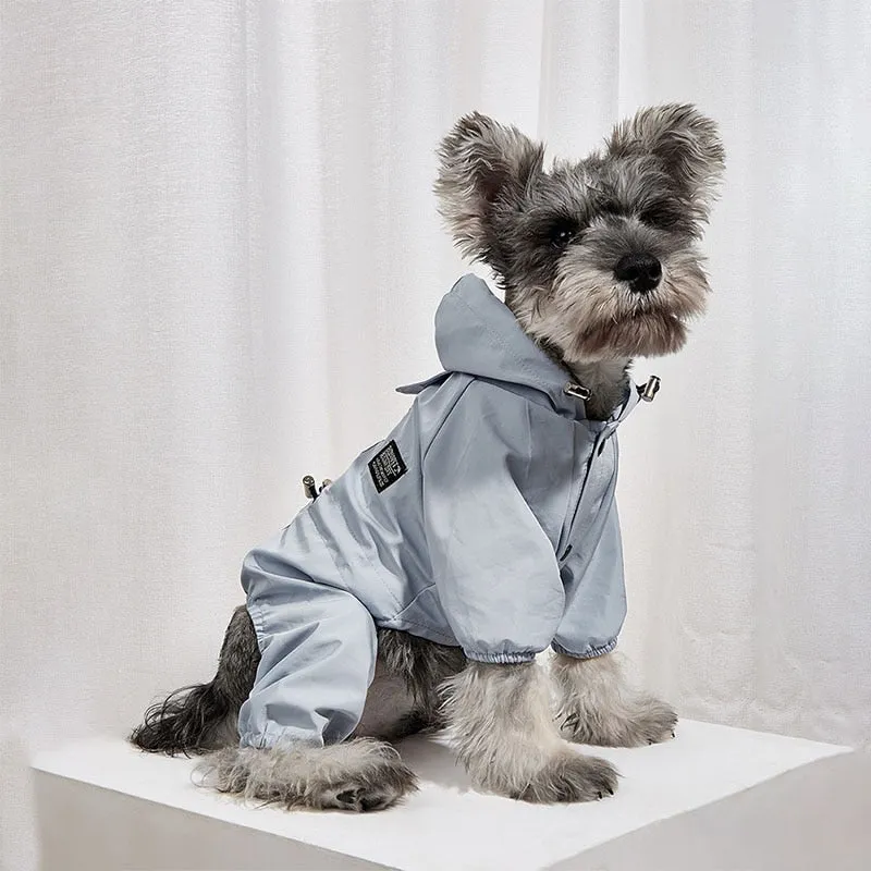 The Waterproof Reflective Dog Raincoat - Dusty Pink