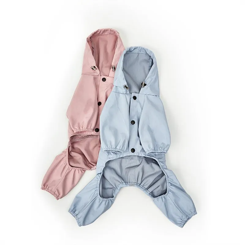 The Waterproof Reflective Dog Raincoat - Dusty Pink