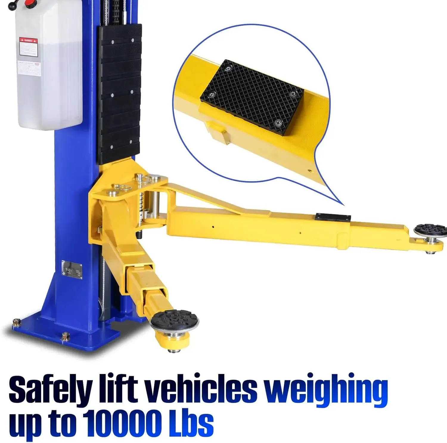 Two Post Car Lift 10000 LBS Capacity Clearfloor Vehicle Lifts Single Point Release 2 Post Overhead Auto Truck Tractor Lift 220V 60HZ 1PH 3HP 4.5T