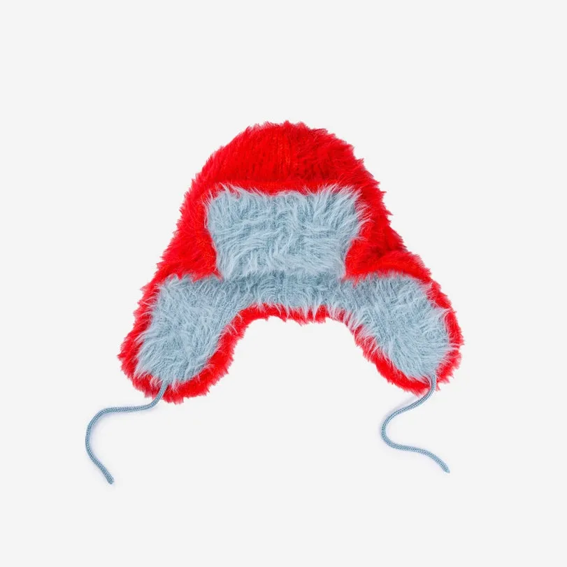 Verloop: Faux Fur Trapper Hat - Poppy Stone Blue