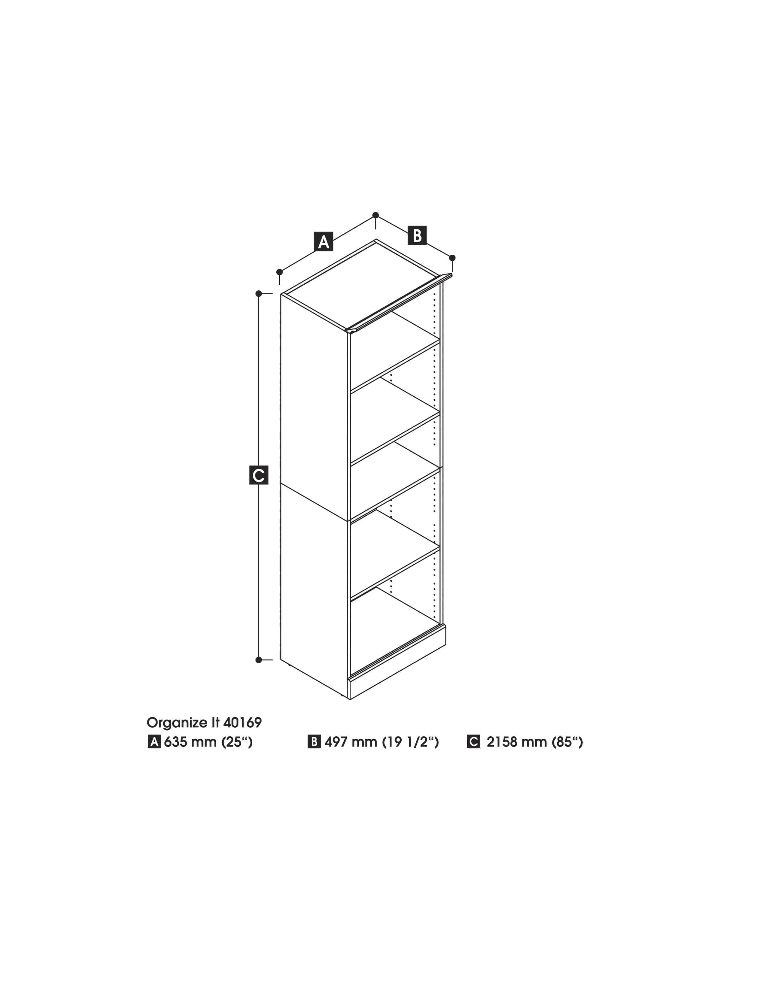 Versatile 25“ Storage Unit - Available in 3 Colours