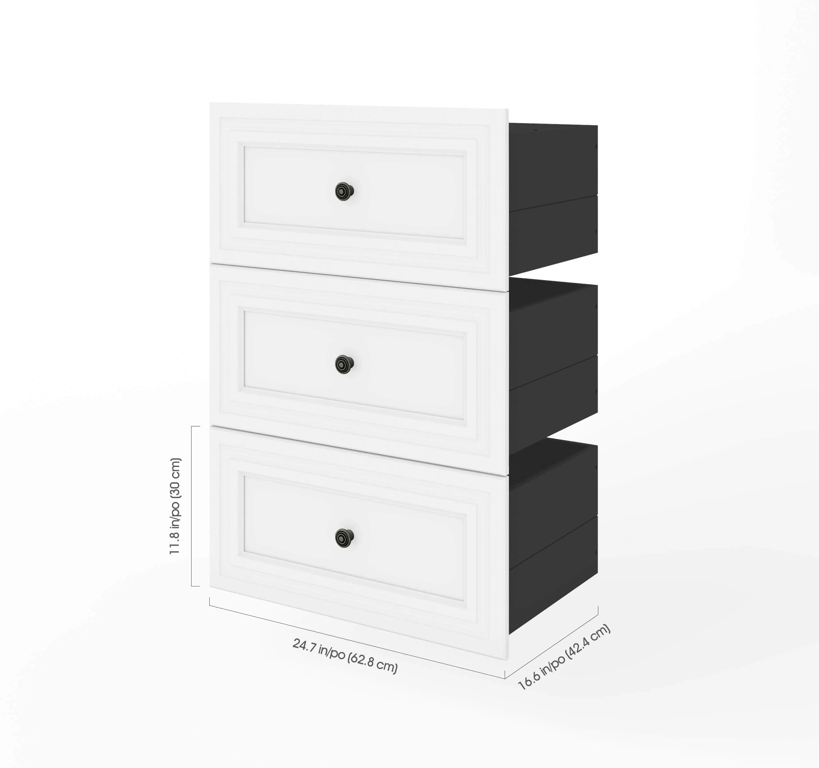 Versatile 3-Drawer Set for Versatile 25” Storage Unit - Available in 2 Colours