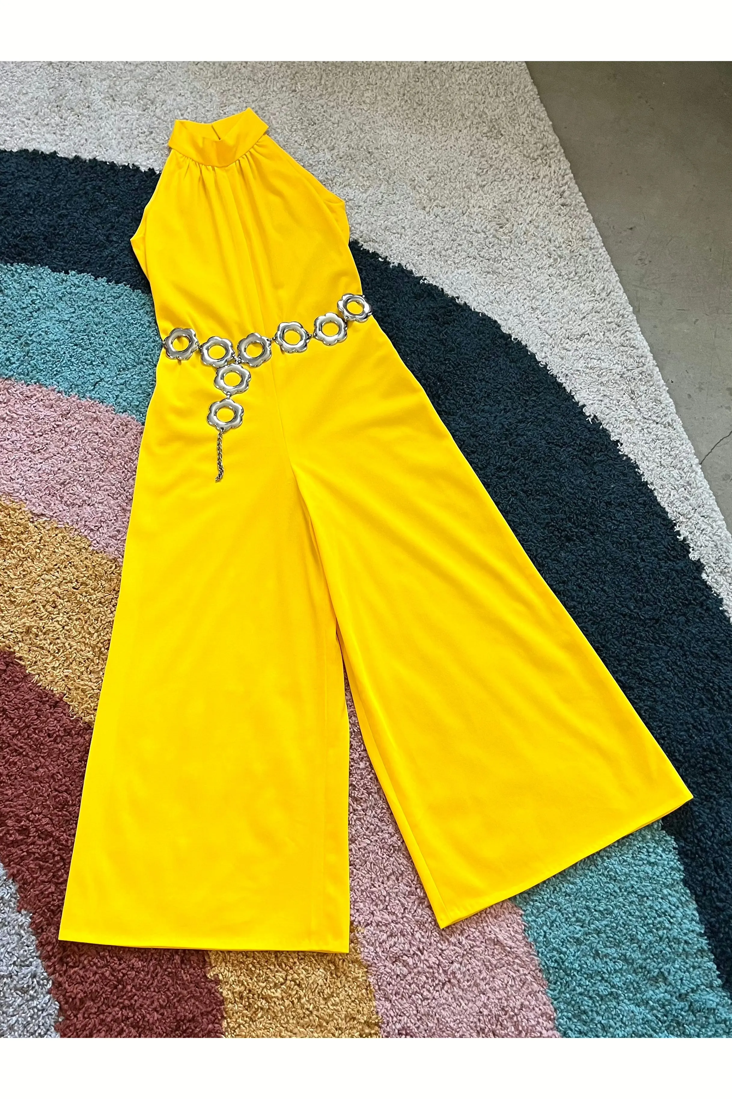 Vintage 70s Mock Neck Jumpsuit