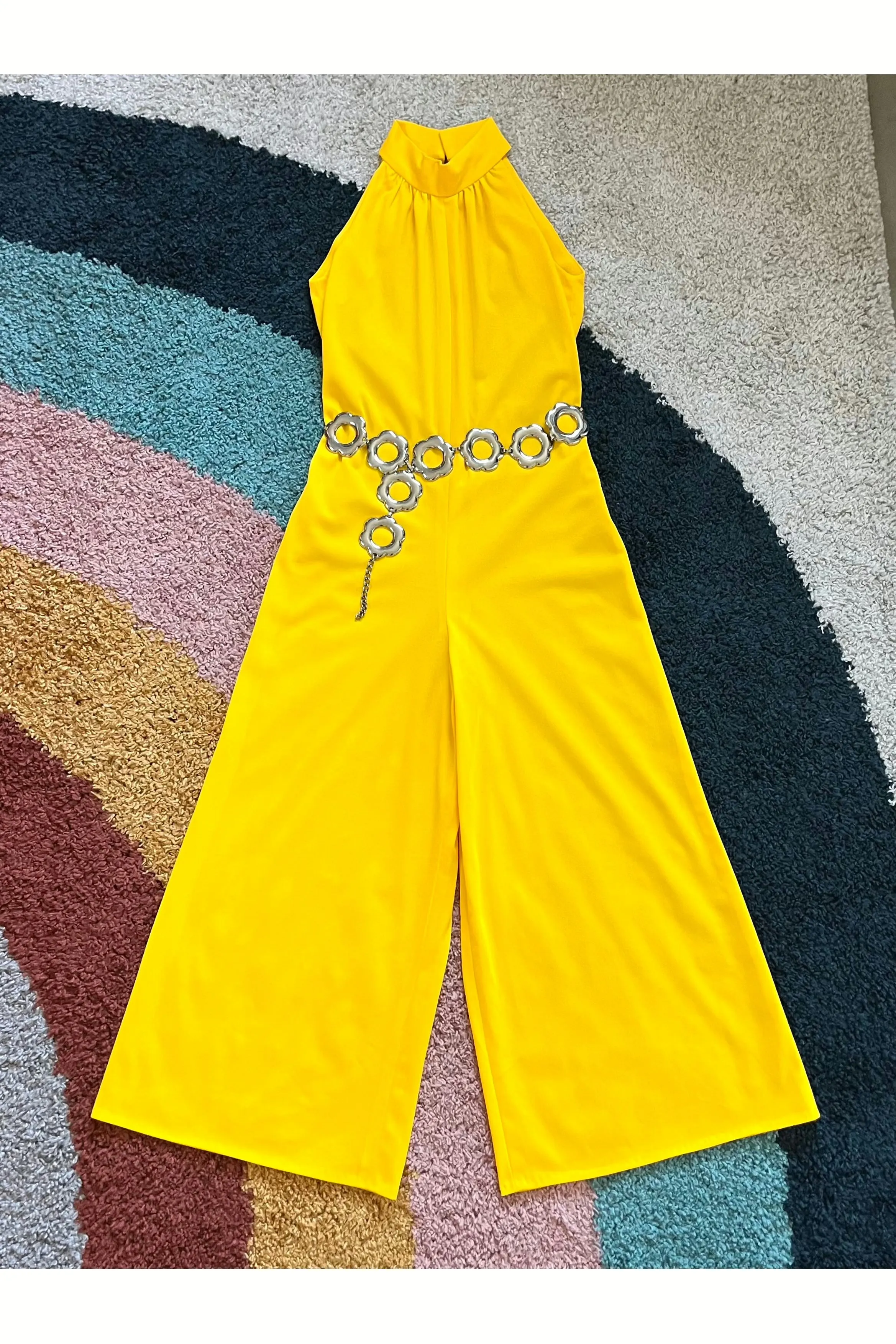 Vintage 70s Mock Neck Jumpsuit