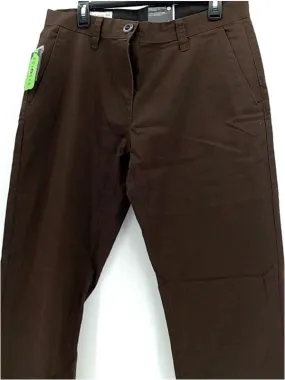 Volcom Mens Frickin Chino Pants Stretch Zipper Brown Size 33