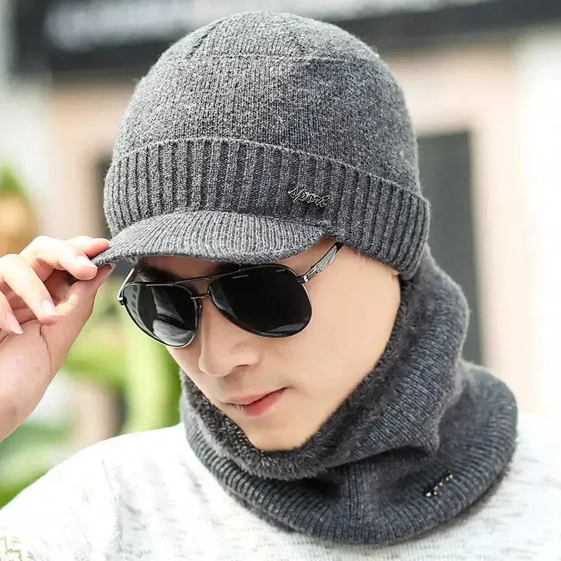 Warm wool Knitted Hat Earmuffs