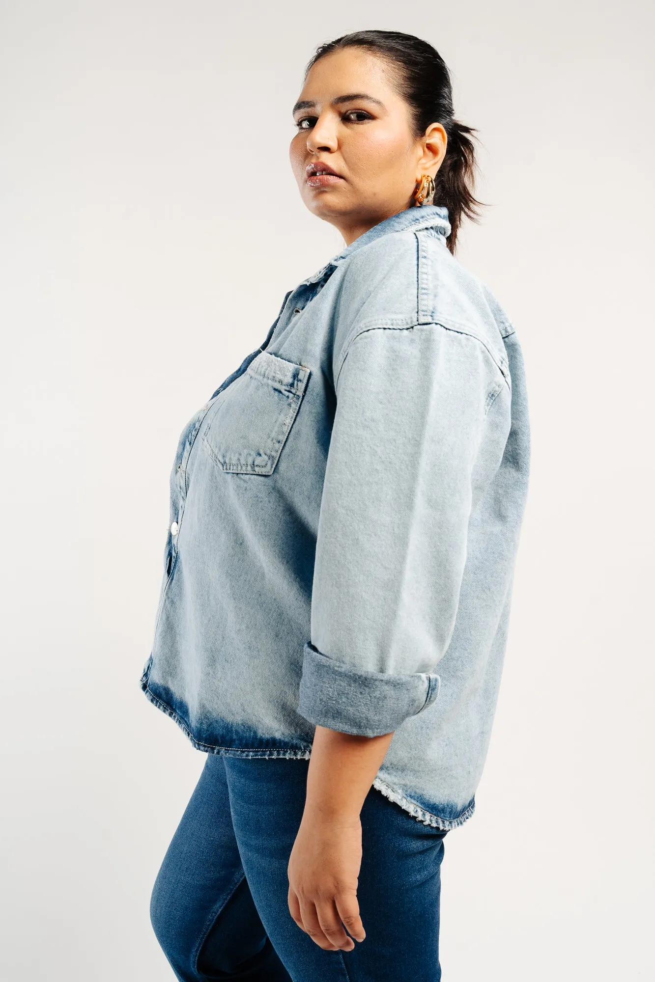 Washed Out Vintage Denim Shacket