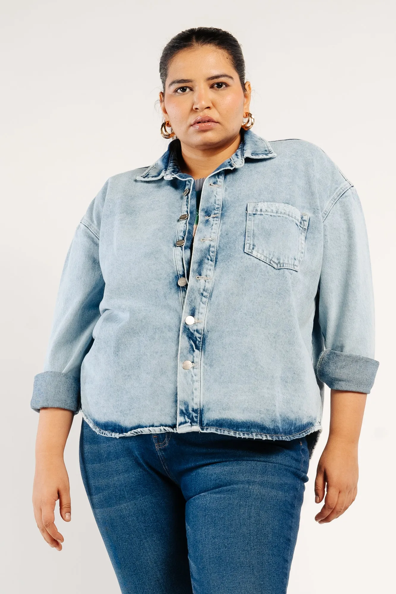 Washed Out Vintage Denim Shacket