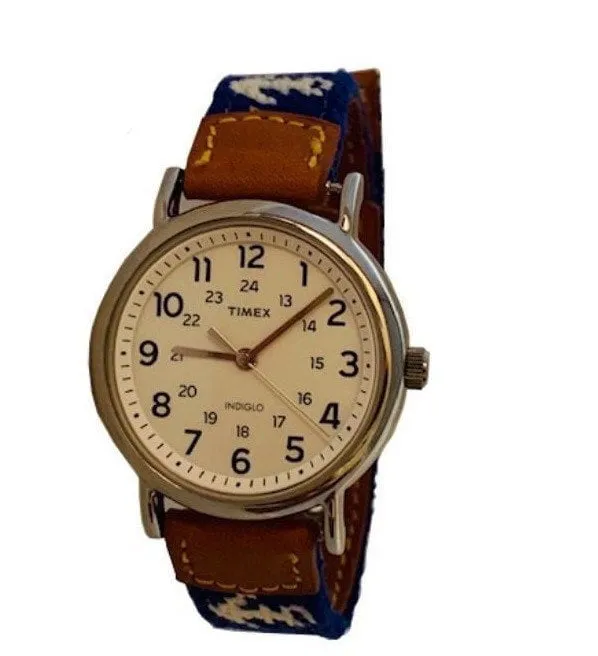 Watch Needlepoint hand stitched Timex weekender watch  #shopforacause