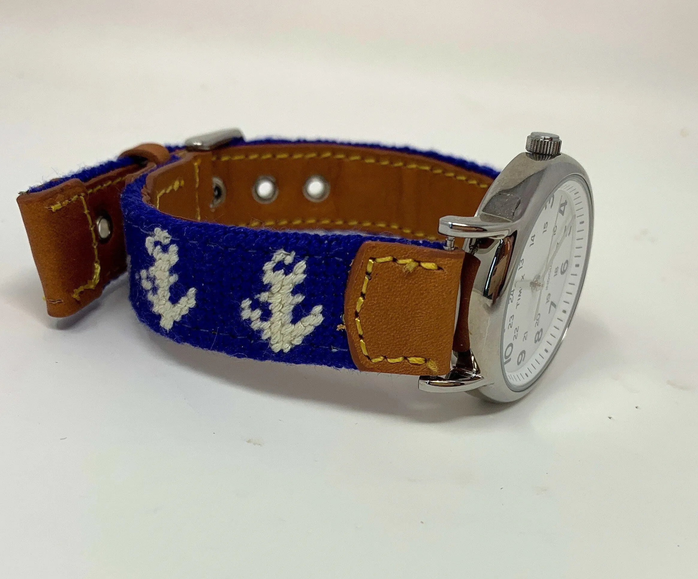 Watch Needlepoint hand stitched Timex weekender watch  #shopforacause