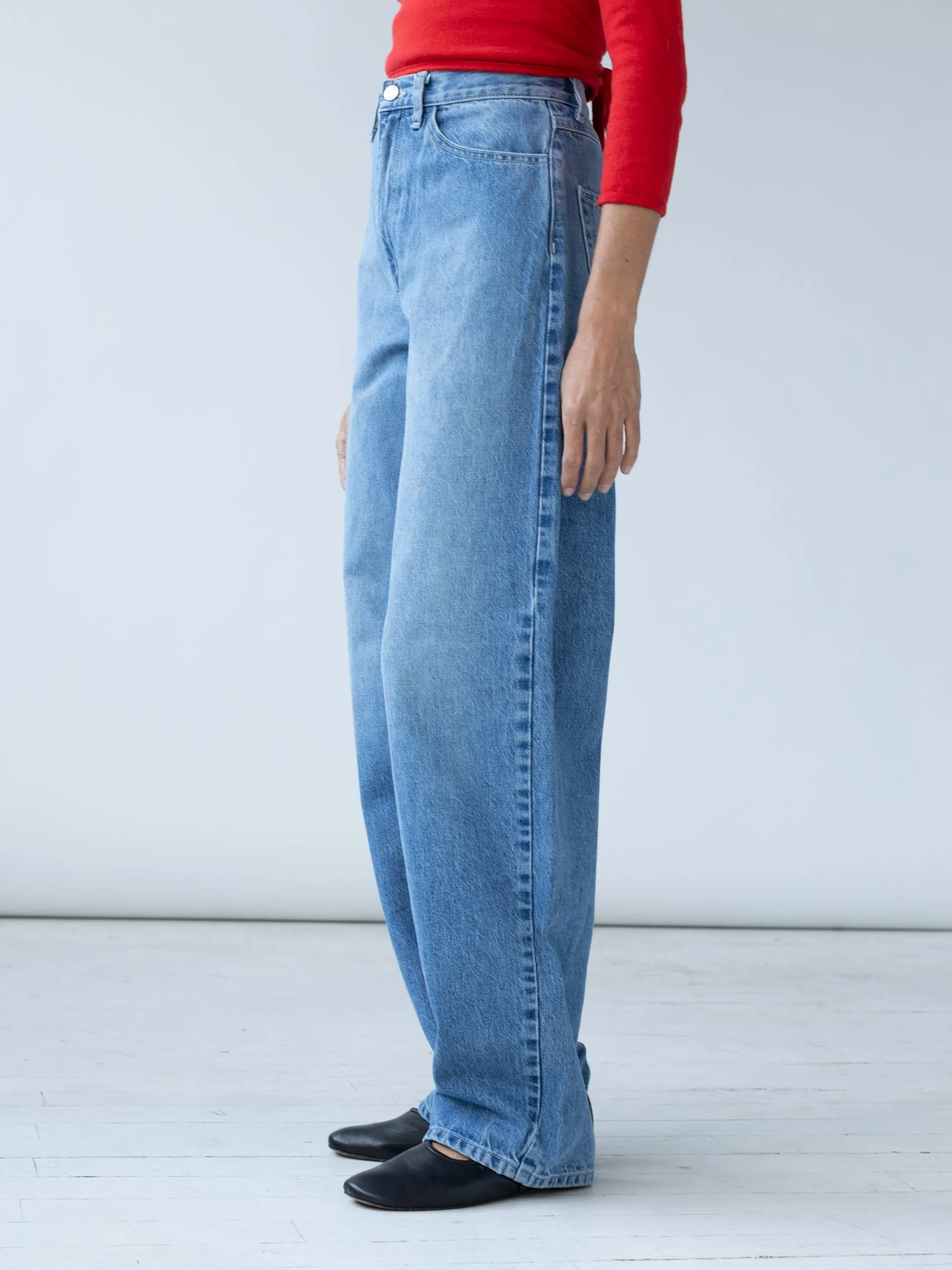 Wide Leg Jean in Vintage Wash