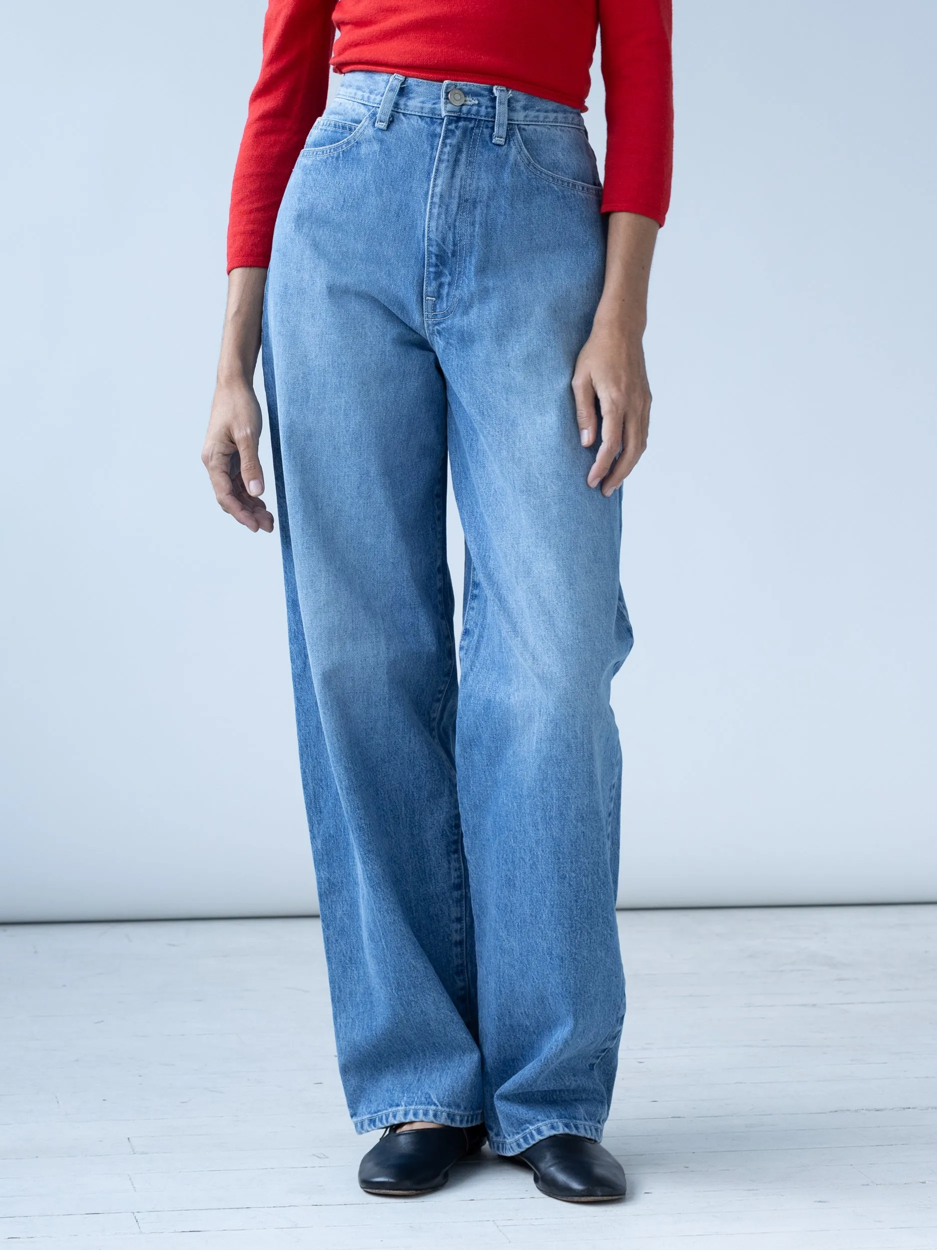 Wide Leg Jean in Vintage Wash