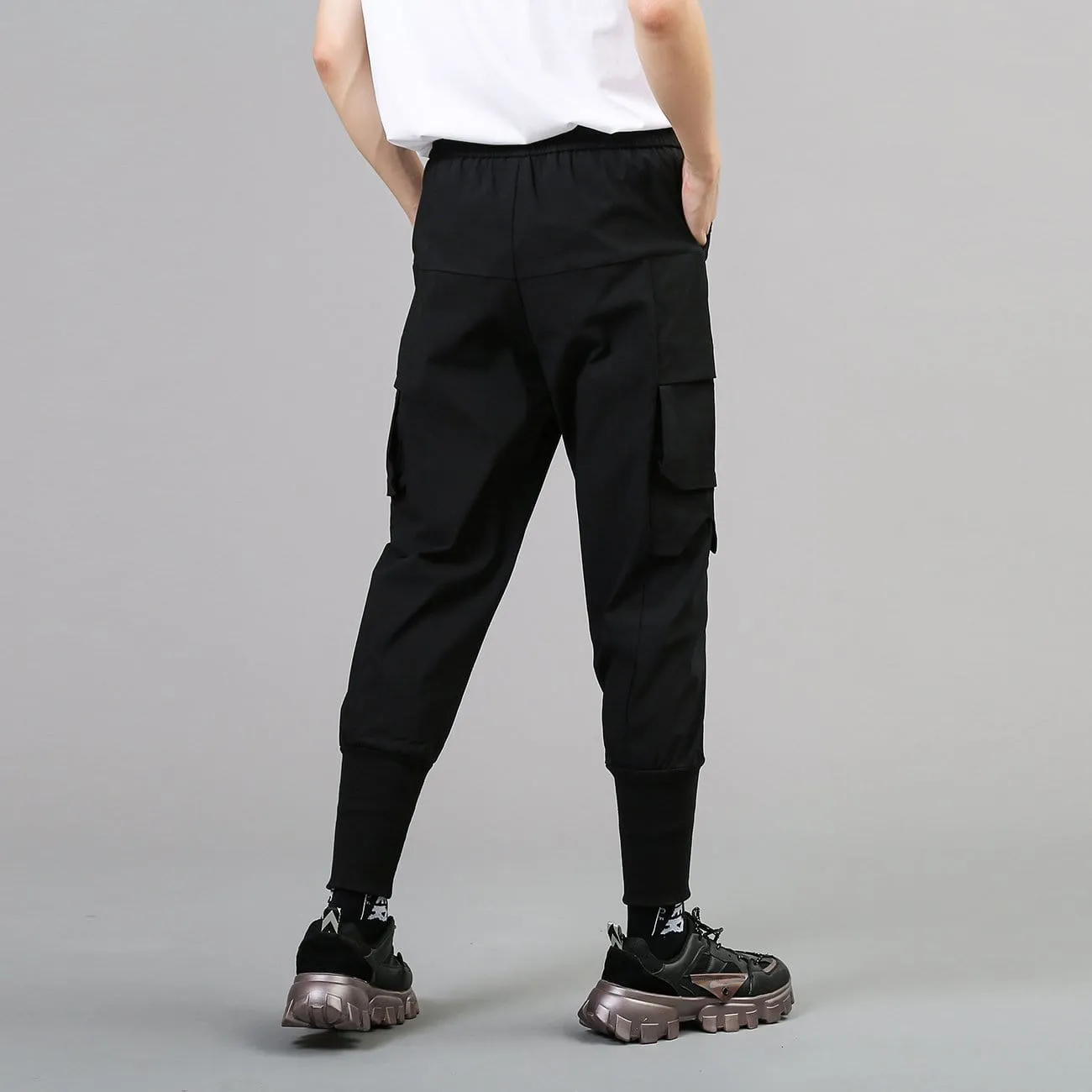 WLS Dark Patchwork Pockets Pants