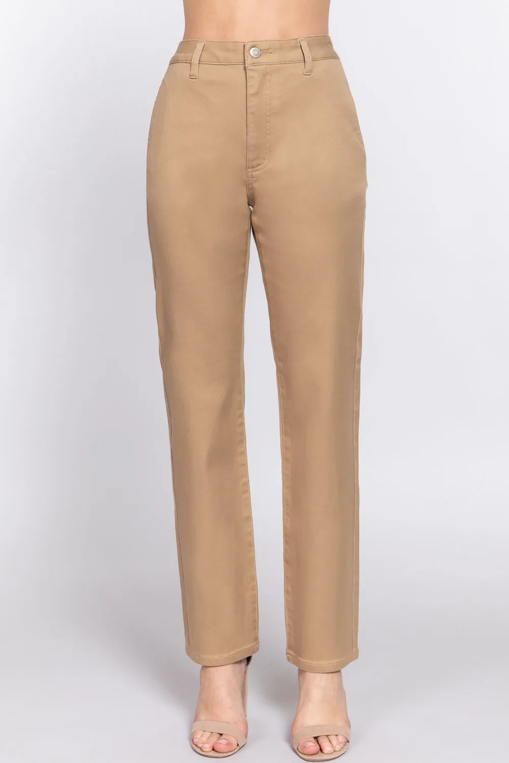 Women's Straight fit twill long pants