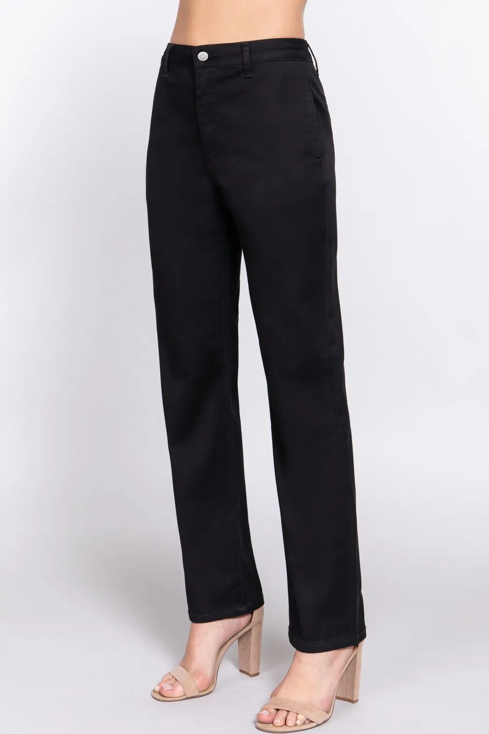 Women's Straight fit twill long pants