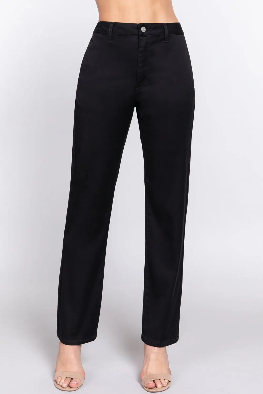 Women's Straight fit twill long pants