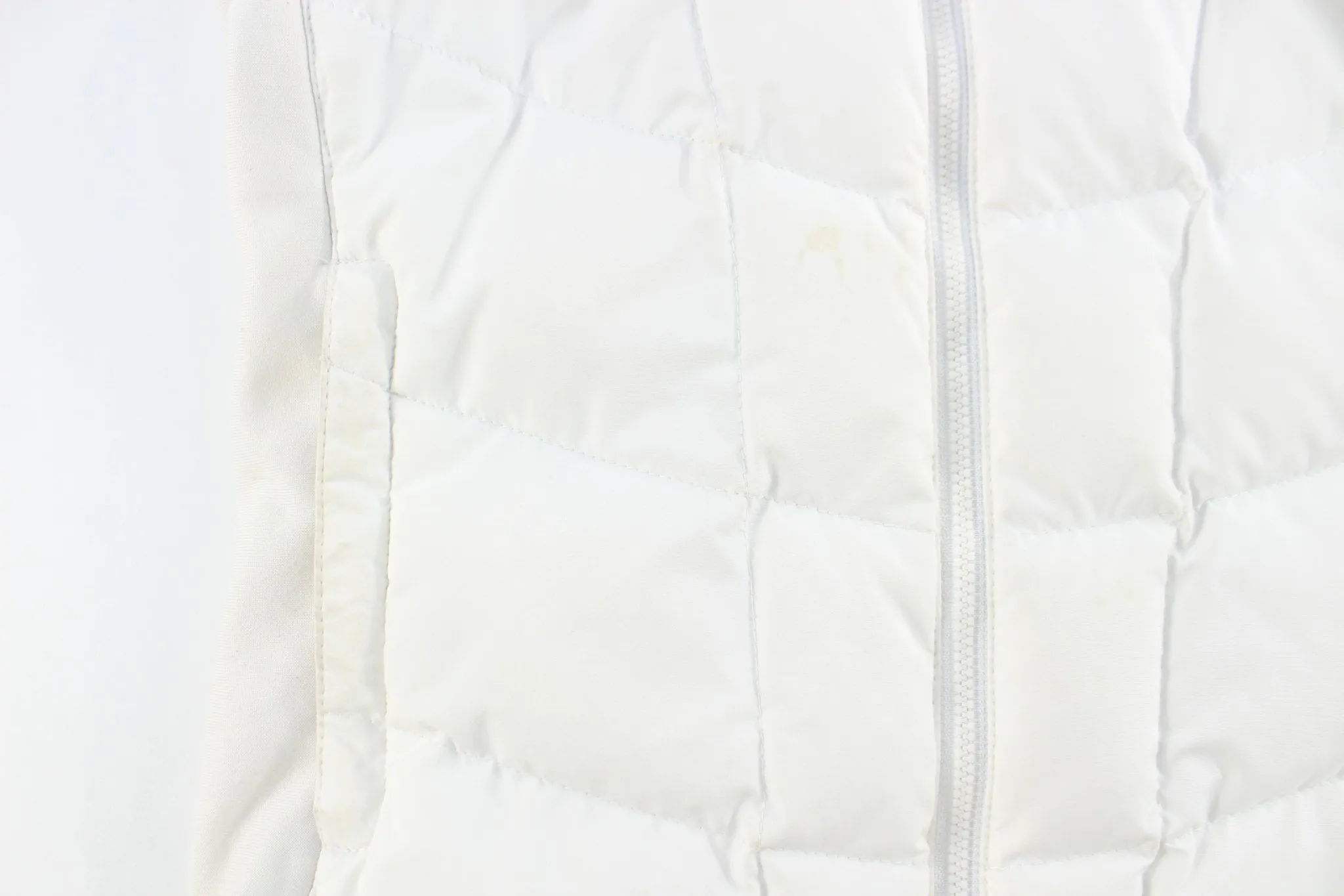 Women's The North Face Logo White Zip Up Vest