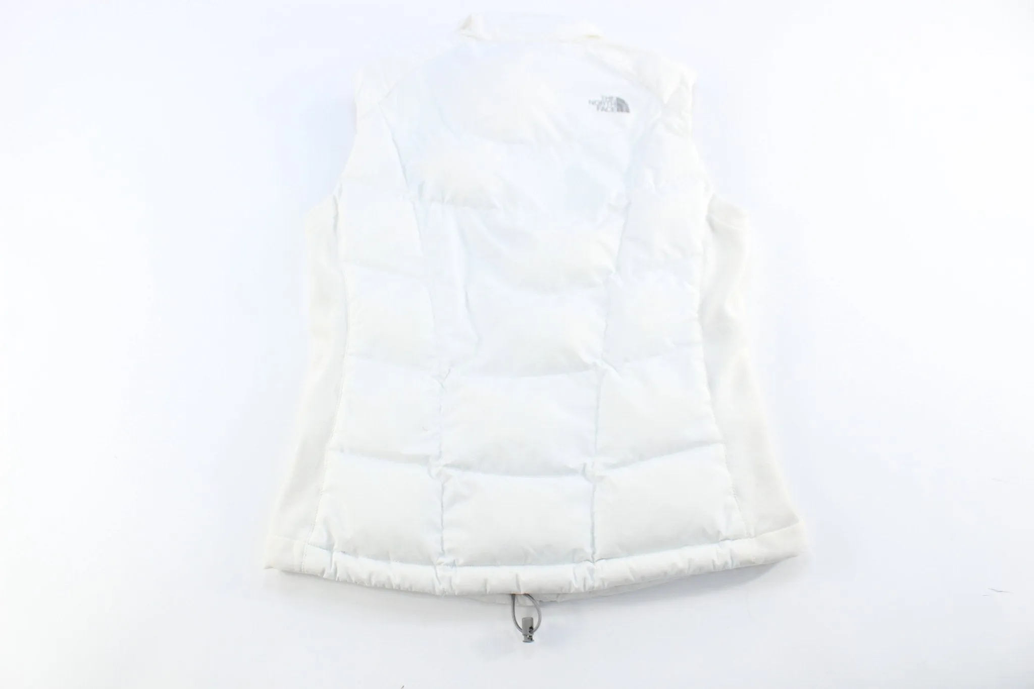 Women's The North Face Logo White Zip Up Vest