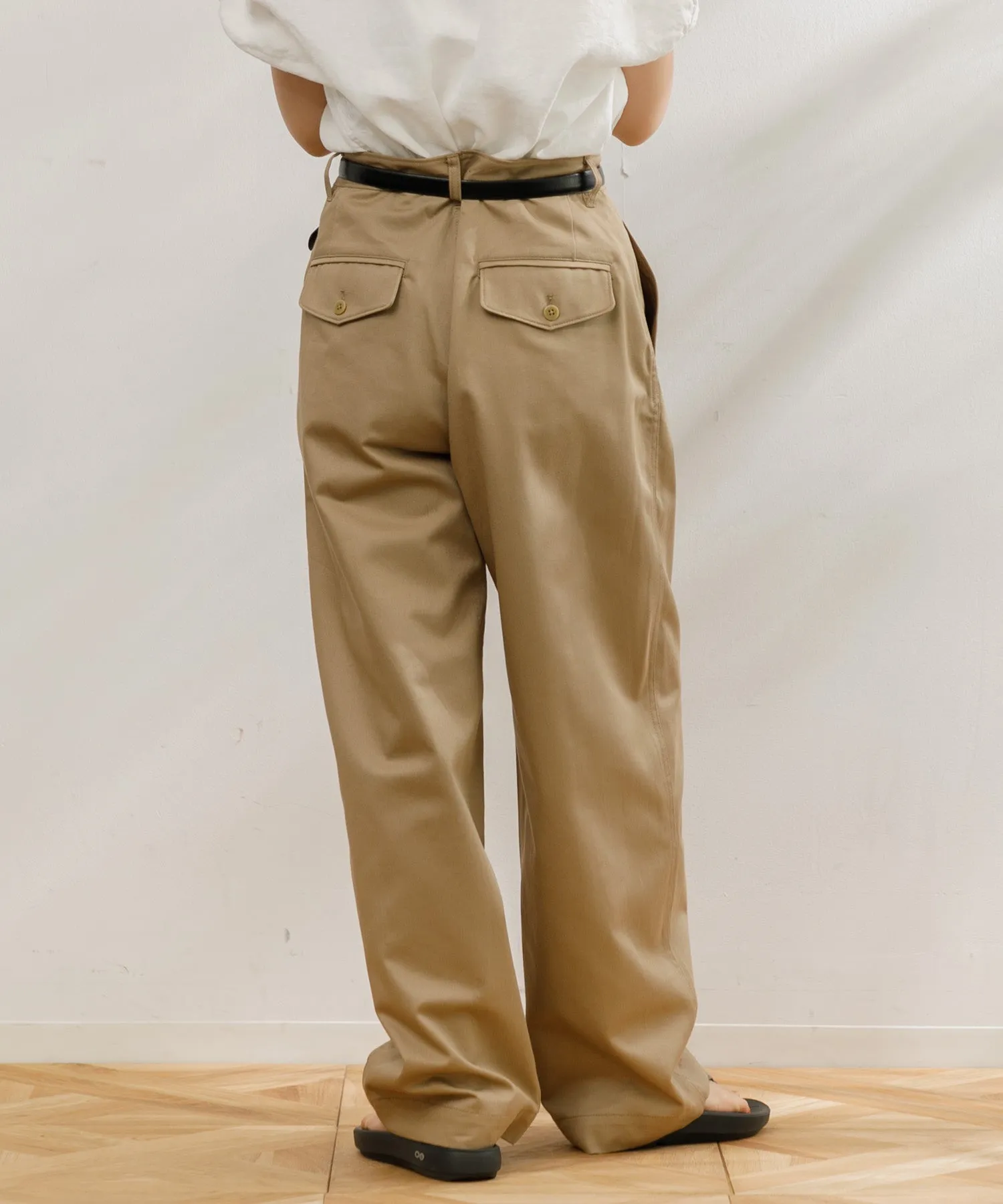 【WOMEN】upper hights 2TUCK WIDE CHINO PT