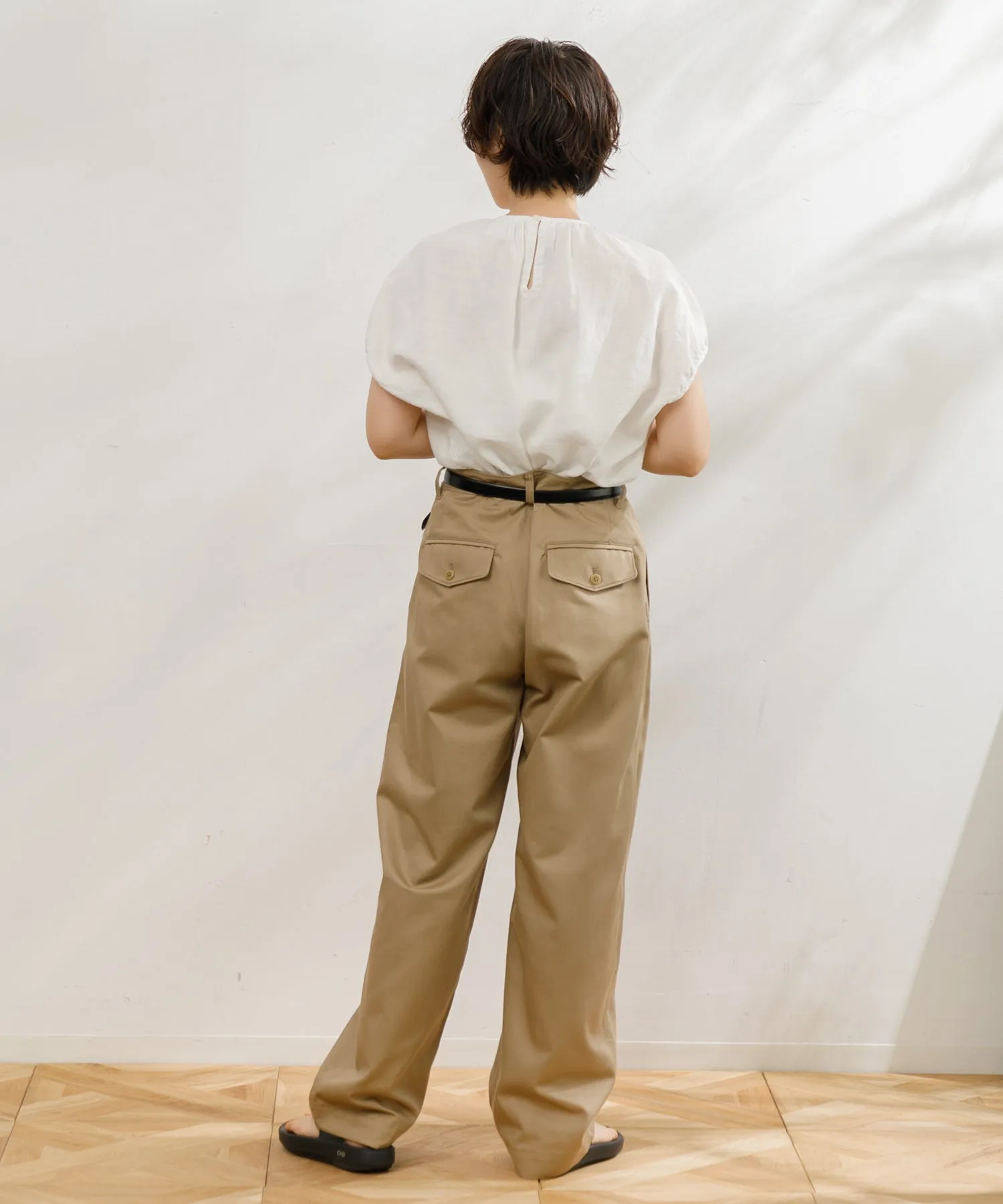 【WOMEN】upper hights 2TUCK WIDE CHINO PT