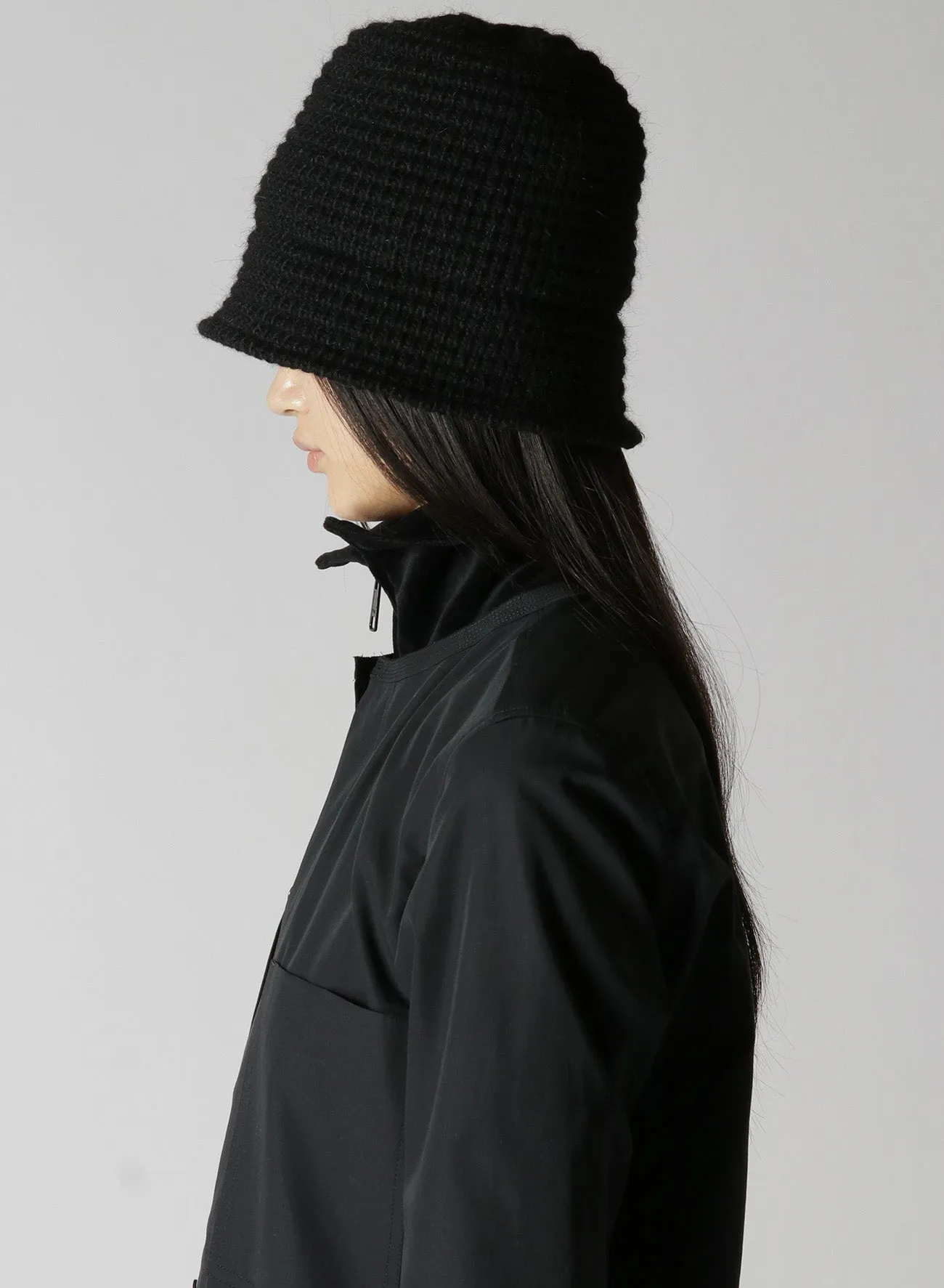 WOOL KNITTED BUCKET HAT