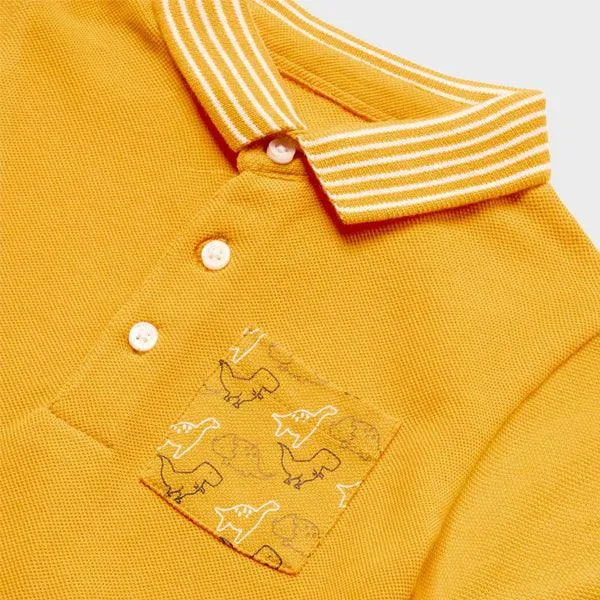 YELLOW SHORT SLEEVE POLO FOR BABY BOYS